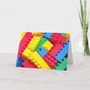 Cartão Colorful Building Blocks