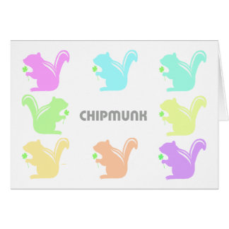 Cartão colorful chipmunks
