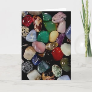 Cartão Colorful Gem Stones