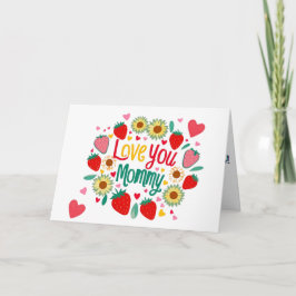 Cartão Colorful Happy Mother's Day Greeting Card