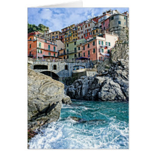 Cartão Colorful Manarola, Italia Greeting Card