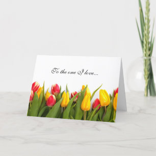 Cartão Colorful Tulips Anniversary Greeting Card