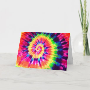 Cartão Colorful Twisted Rainbow Spiral Illusion