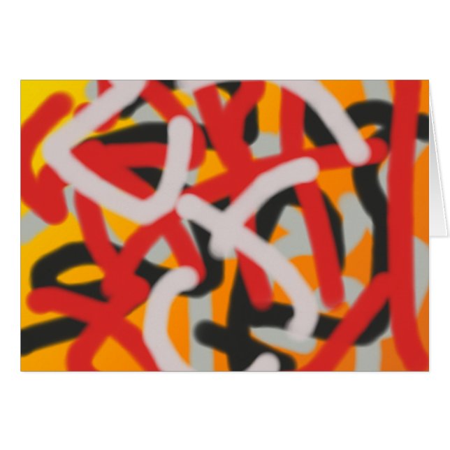 Cartão colorida 0748 abstrato art (Frente Horizontal)