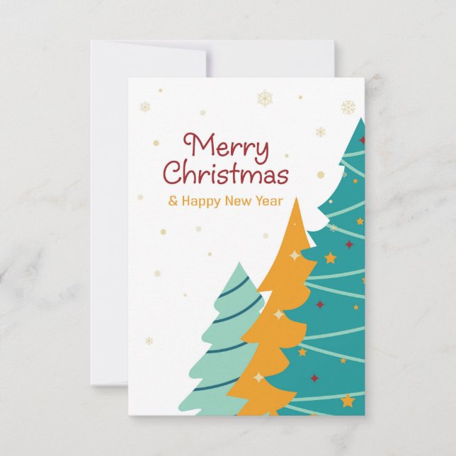 Cartão Colorida árvore de Natal. (Frente)