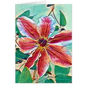 Cartão Colorida Clematis Art