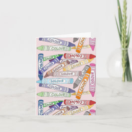 Cartão Colorida Crayons