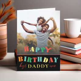 Cartão Colorida Foto de Feliz Aniversário Papai