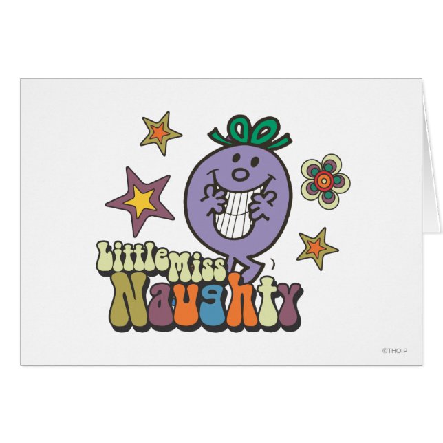 Cartão Colorida Menina Naughty (Frente Horizontal)