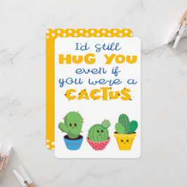Cartão Colorida Namorados moderno de diversão Cactus