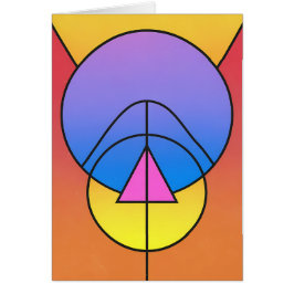 Cartão Colorido de Círculos Geométricos Abstratos
