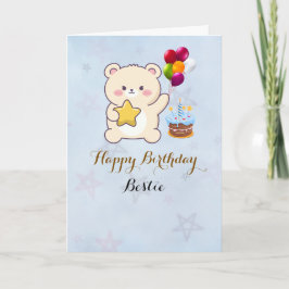 Cartão Colorido de Desejos de Feliz Aniversário