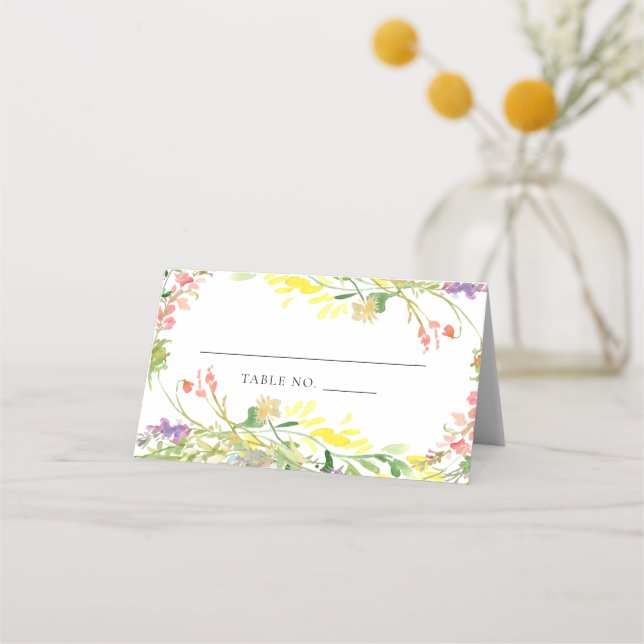 Cartão Colorido de Flor Selvagem (Frente)