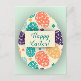 Cartão colorido do ovo da páscoa