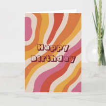 Colorido retrô, Feliz Aniversário