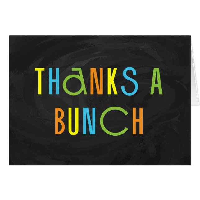 Cartão Coloridos Obrigados a Bunch Obrigado (Frente Horizontal)