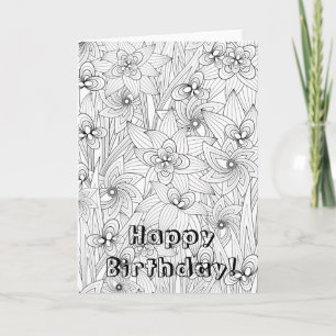 Cartão Colouring Book Style