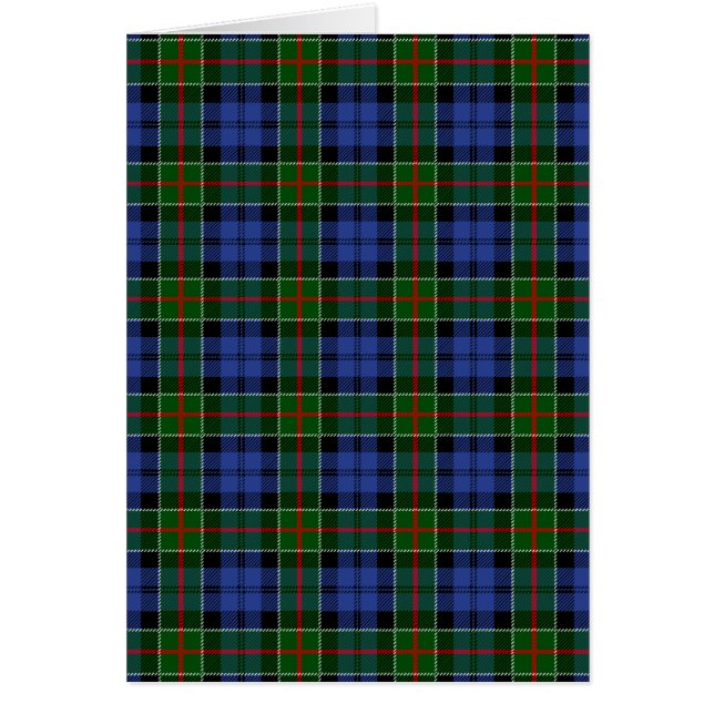 Cartão Colquhoun Family Tartan Xadrez (Frente)