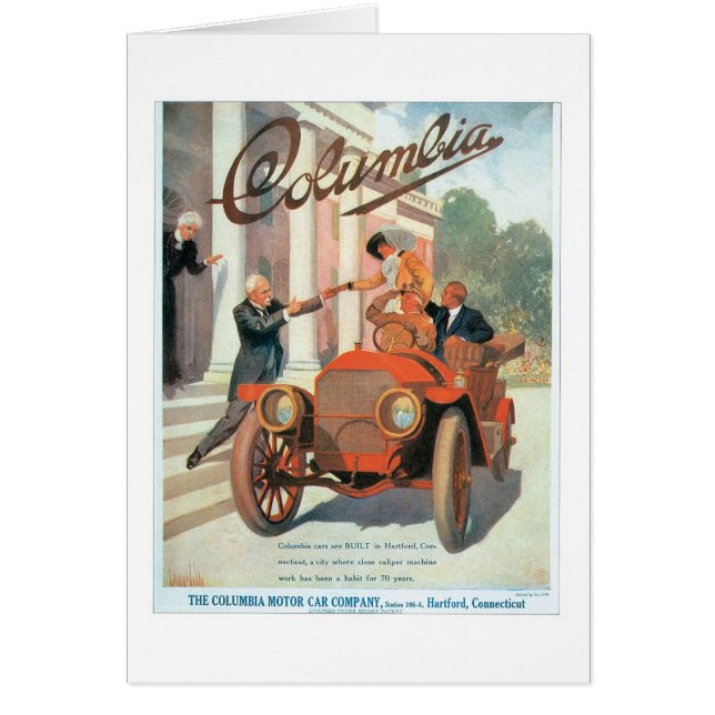 Cartão Columbia Motor Company (Frente)