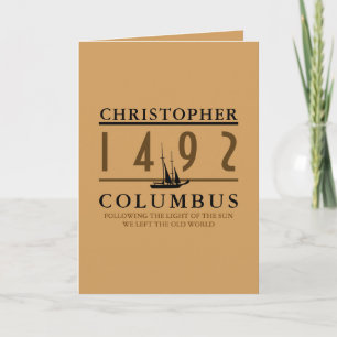 cartão Columbus 1492