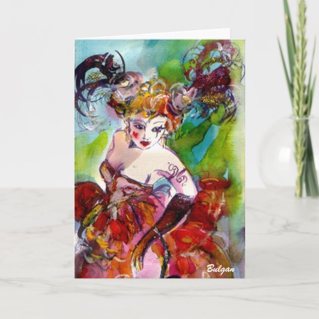 Cartão COLUNA/Bola de Mascarada Veneza (Frente)