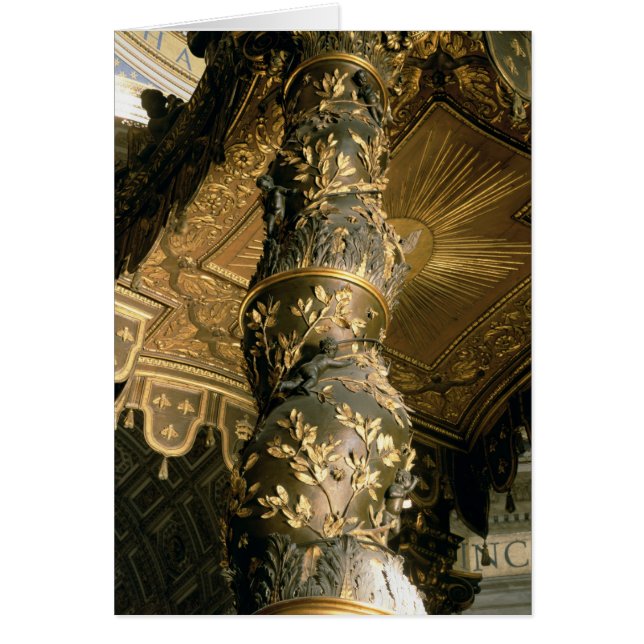 Cartão Coluna do açúcar de cevada do Baldacchino (Frente)