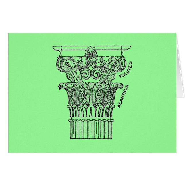 Cartão Coluna Grega (Frente Horizontal)