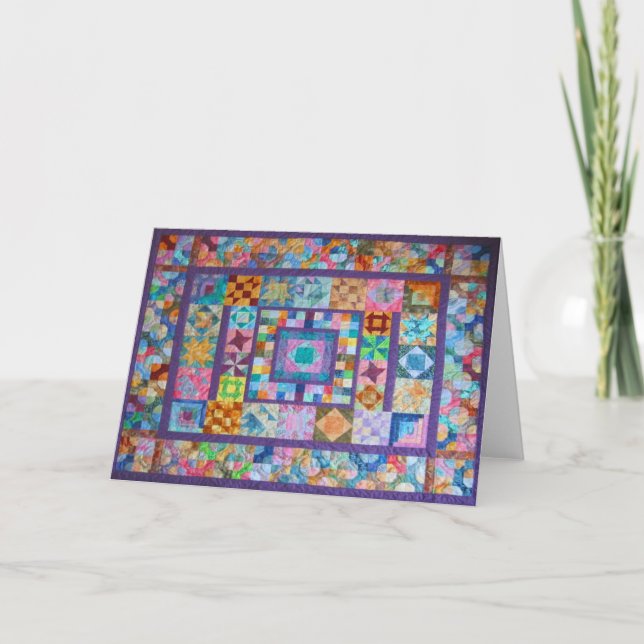 Cartão com a foto da edredão Handmade (Frente)