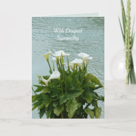 Cartão Com a mais profunda simpatia, Calla Lily