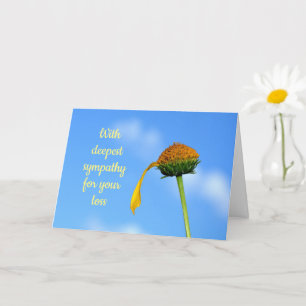 Cartão Com a mais profunda simpatia - com uma flor