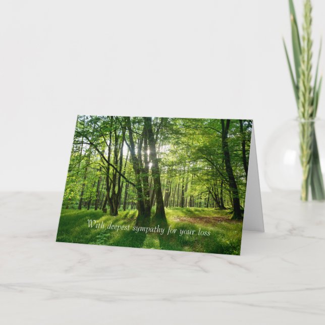 Cartão Com a mais profunda simpatia - Floresta Verde (Frente)