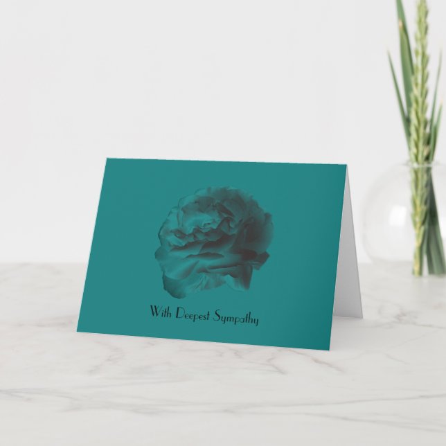 Cartão Com a mais profunda simpatia, Rosa de chá (Frente)