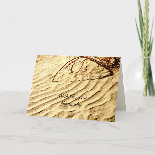 Cartão Com a mais profunda simpatia, saudação à areia do  (Frente)