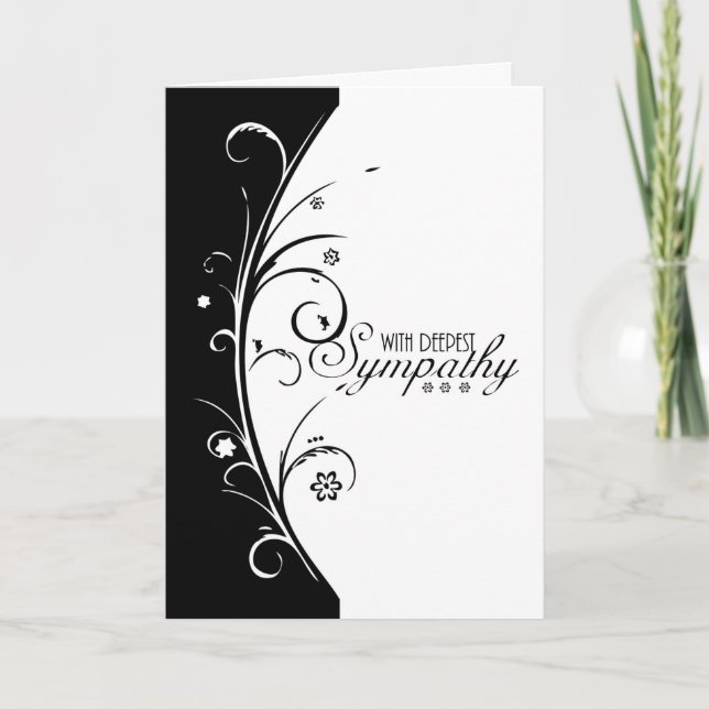 Cartão Com a simpatia a mais profunda, atenuado, simples (Frente)