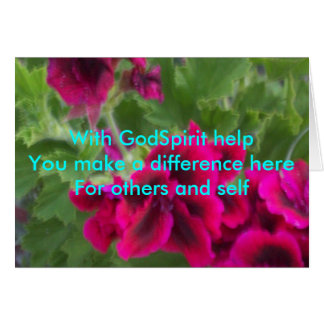 Cartão Com ajuda de GodSpirit