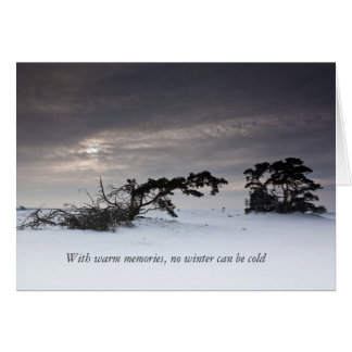 Cartão Com as memórias quentes nenhum inverno pode estar