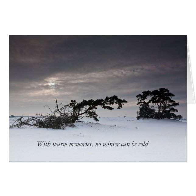 Cartão Com as memórias quentes nenhum inverno pode estar  (Frente Horizontal)