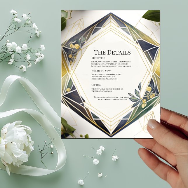 Cartão com detalhes geométricos modernos e pequena (Criador carregado)