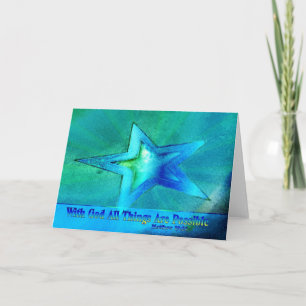 Cartão Com deus todas as coisas são possíveis