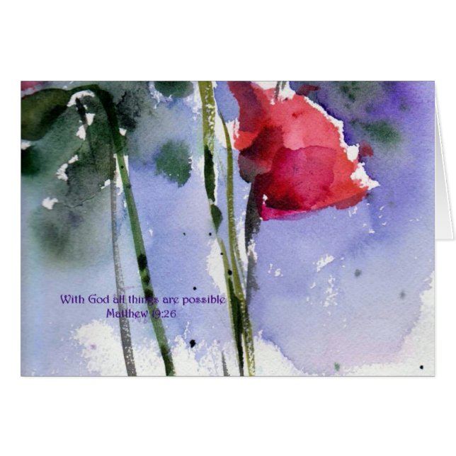 Cartão Com Deus todas as coisas são possíveis (Frente horizontal)