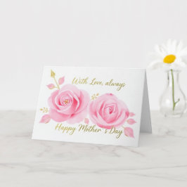 Cartão Com Dia de as mães De Rosas Rosa Com Amor