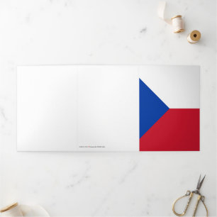 Cartão Com Dobra Tripla Bandeira da República Checa