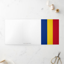 Cartão Com Dobra Tripla Bandeira da Romênia