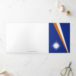 Cartão Com Dobra Tripla bandeira das Ilhas Marshall