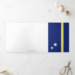 Cartão Com Dobra Tripla Bandeira de Curaçao