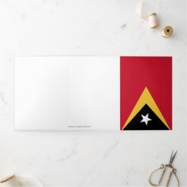 Cartão Com Dobra Tripla bandeira de Timor Leste
