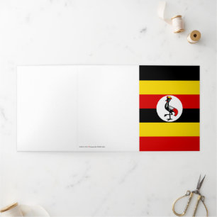 Cartão Com Dobra Tripla bandeira de Uganda