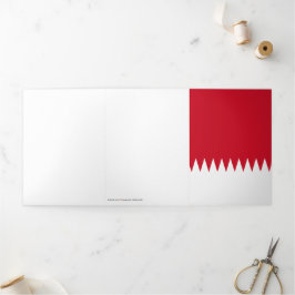 Cartão Com Dobra Tripla Bandeira do Bahrein