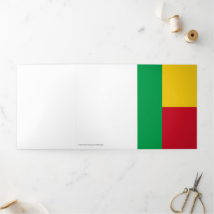 Cartão Com Dobra Tripla Bandeira do Benim