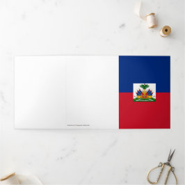 Cartão Com Dobra Tripla Bandeira do Haiti